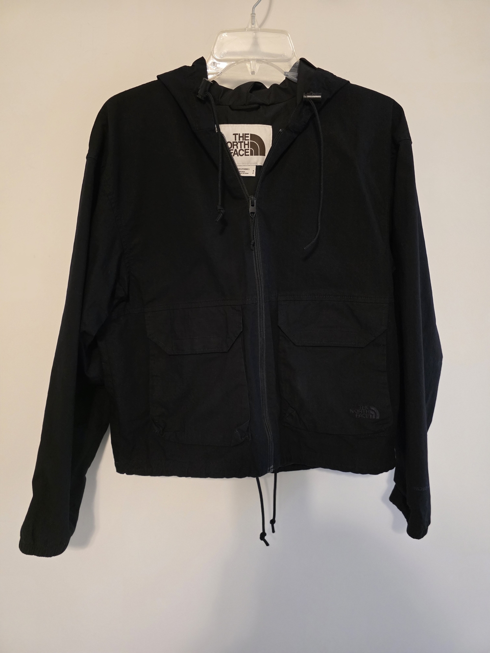 The North Face WindWall Jacket Womens Small Ripstop Hooded Winbreaker Black